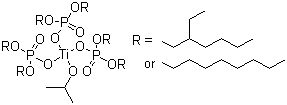 Tris(dioctyl phosphato-O'')(2-propanolato)titanium branched and linear 